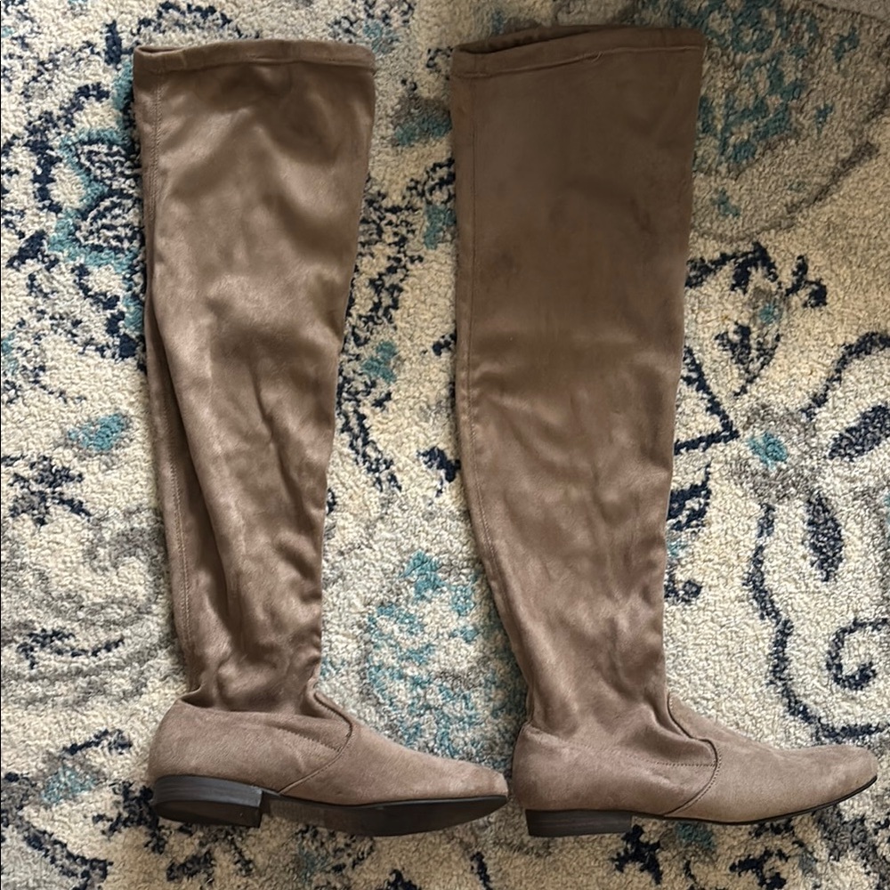 Stylish Tan Over-the-Knee Boots